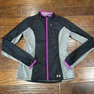 Under‎ Armour Women's ColdGear Semi-Fitted Full Zip Jacket Black/Purple